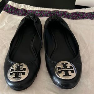 Tory Burch Black Flats